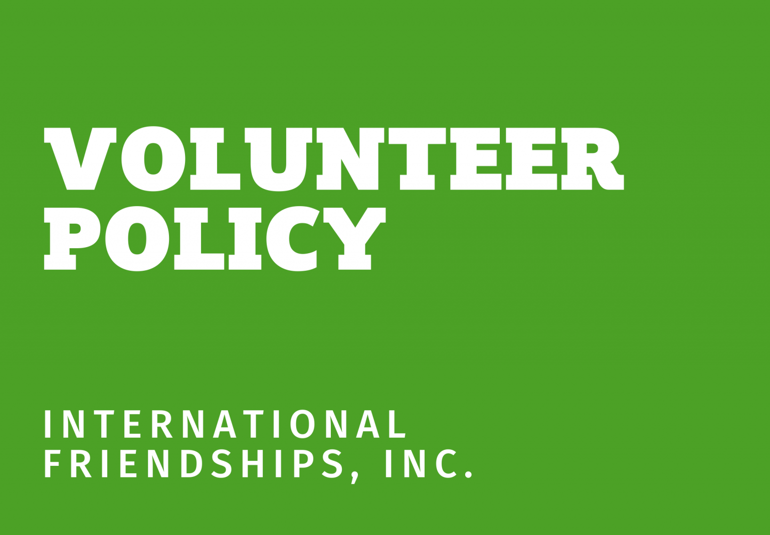 Volunteer Policy Image